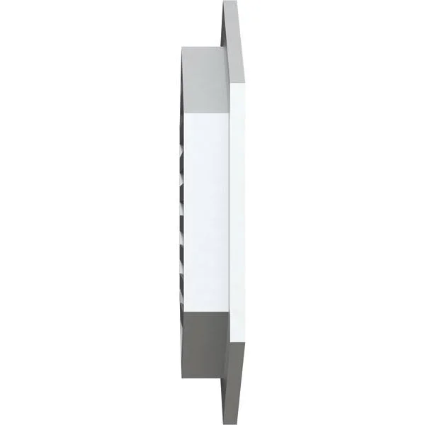 Ekena Millwork GVPVP20X2401FUN-07 20x22W x 24x22H Vertical Peaked Gable Vent (25x22W x 29 1/4x22H Frame Size) 7/12 Pitch: Functi