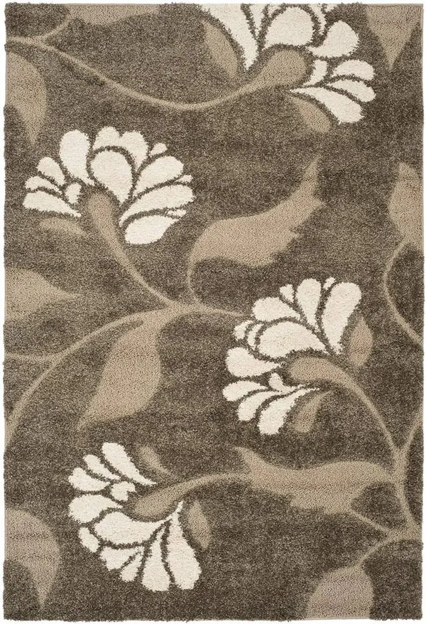 Safavieh Florida Shag Smoke/Beige 3 ft. 3 in. x 5 ft. 3 in. Area Rug