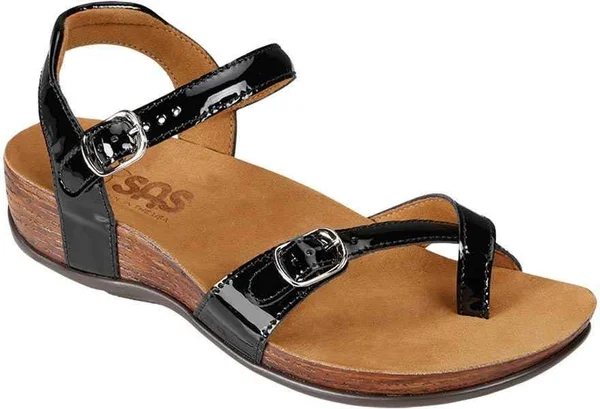 SAS Women's Pampa, Black Patent Size: 8 M