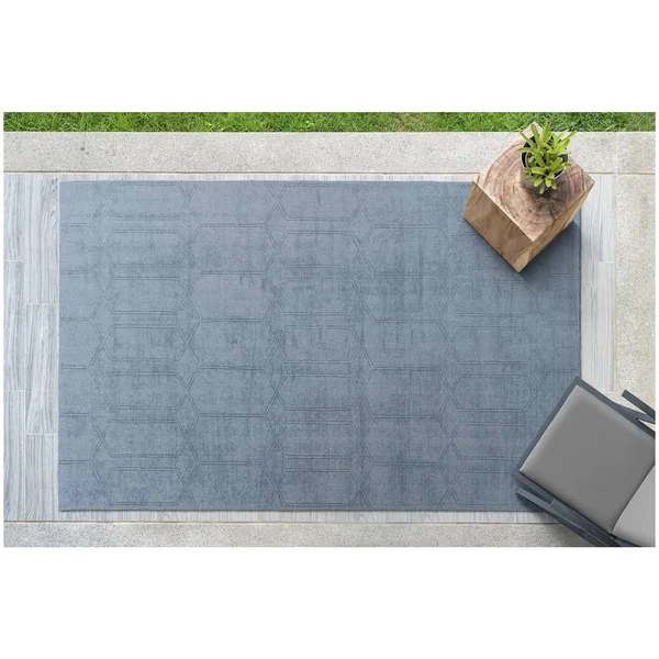 Kaleen Minkah MKH03-17 Blue Rug - 7 ft 6 in x 9 ft