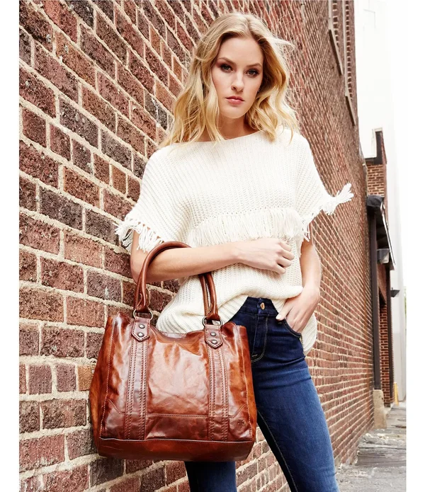 Frye Melissa Washed Leather Tote Bag - Amethyst