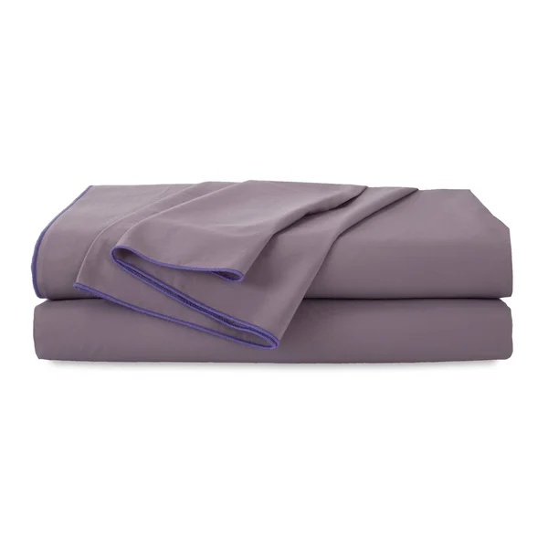 Porch & Den Fagode Organic Cotton Bed Sheet Set (King - Dusty Purple)