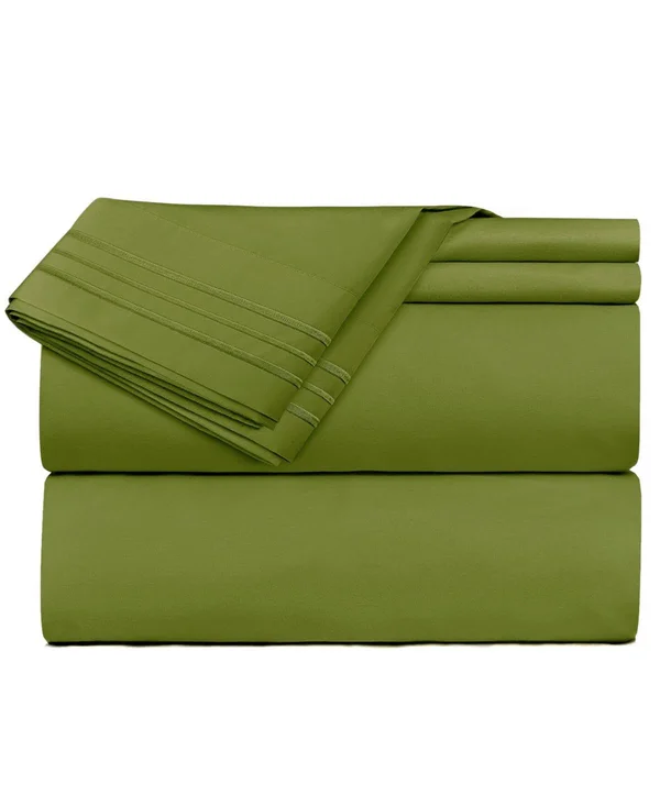 Premier 1800 Series Deep Pocket 4 pc. Sheet Set - King - Olive
