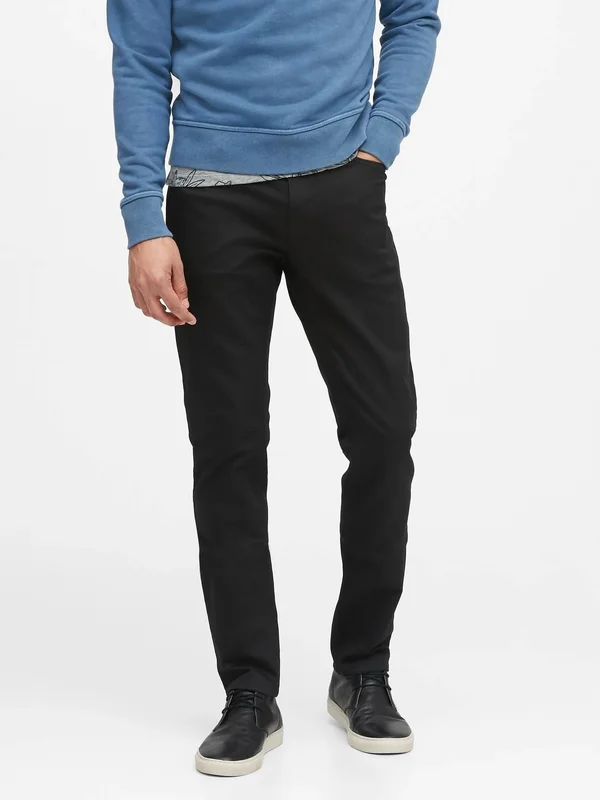 Banana Republic Men's Slim Traveler Pant Stay Black Size 29W 30L