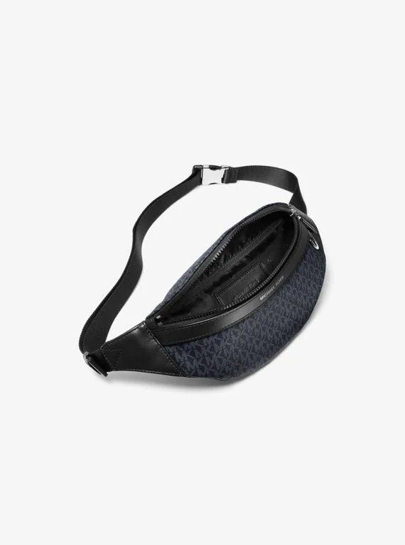 Michael Kors Greyson Logo Sling Pack - Black - Belt Bags