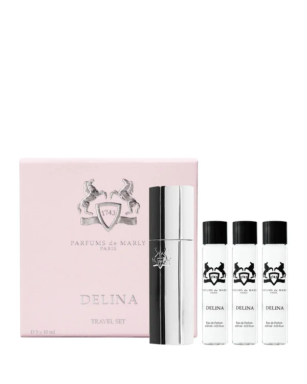 Delina by Parfums De Marly 3 x .34 oz Three Eau De Parfum Spray Refills for Women.