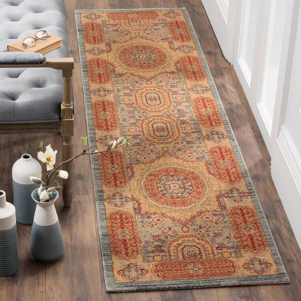 Safavieh Mahal MAH622C Navy, Red Rug 2&2x22 x 8& Runner