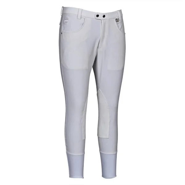 George H Morris Men's Grand Prix Knee Patch Breeches - White