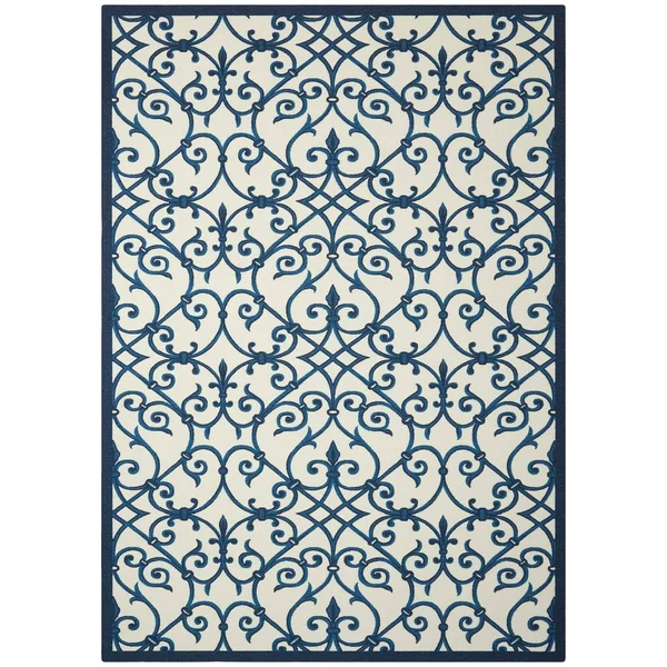 Nourison Home & Garden RS093 Area Rug - Blue, 7&9x22 x 10&10x22