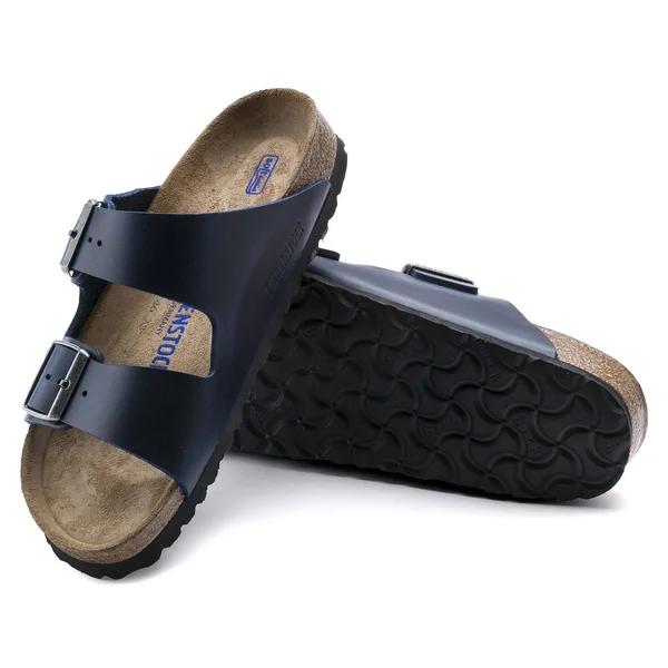 Birkenstock Arizona Oiled Leather Sandals - Iron, Size 42