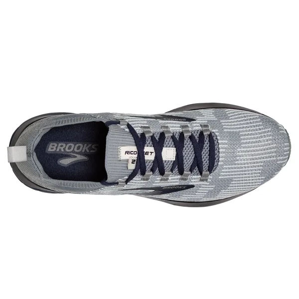 Brooks Men's Ricochet 2 Running Shoes, Black/Grey/Blue