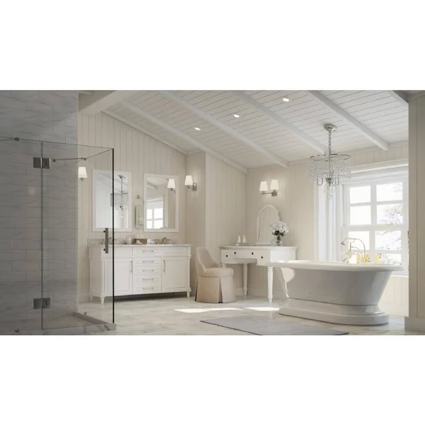 Home Decorators Collection 28 in. W x 40 in. H Framed Rectangular Anti-Fog Bathroom Vanity Mirror in White