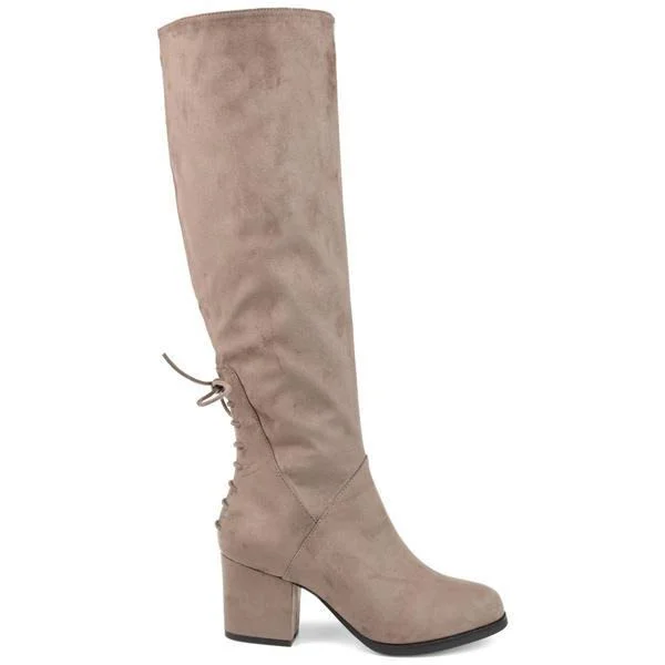 Journee Collection Women's Extra Wide Calf Leeda Boot - Taupe