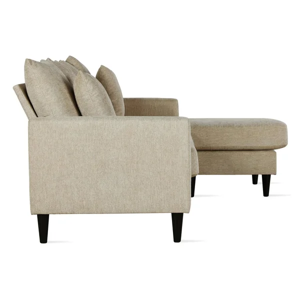 Clifton Reversible Sectional with Pillows Beige - Dorel Living