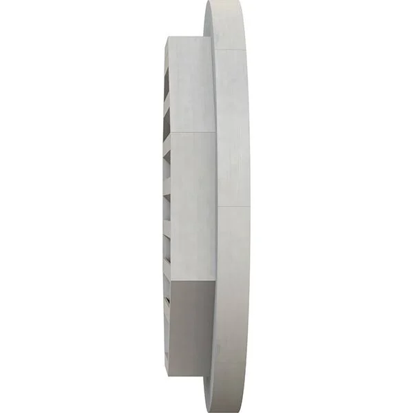 Ekena Millwork GVWRO16X1600RFPWR 16x22W x 16x22H Round Gable Vent (21x22W x 21x22H Frame Size): Primed - Functional, Rough Sawn W