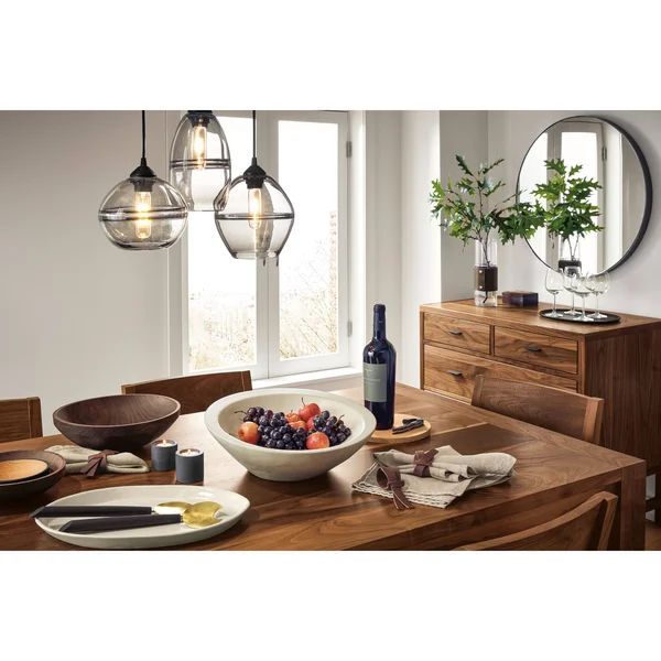Room & Board, Modern Infinity 2D Mirror 46 Diameter in Onyx Gloss Black