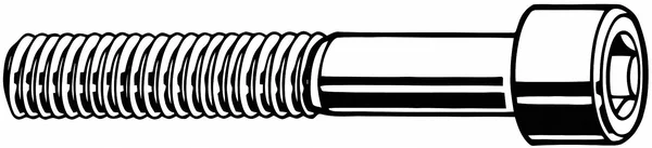 Fabory B07001.025.0075 Shcs, steel, 1/4x22-20X3/4