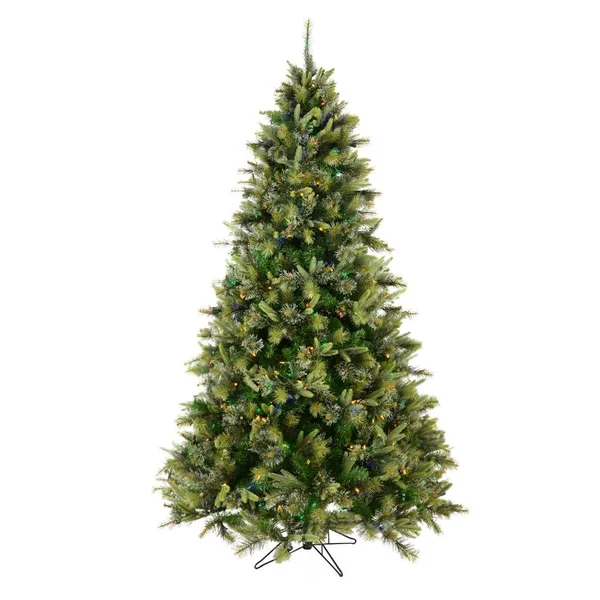 Vickerman Cashmere Pine Artificial Christmas Tree with 250 Multi-Colored LED Lights, 4.5& x 37x22