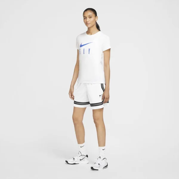 Nike Dri-Fit Swoosh Fly Women's Basketball Shorts in White - Size: XL, CK6599-100
