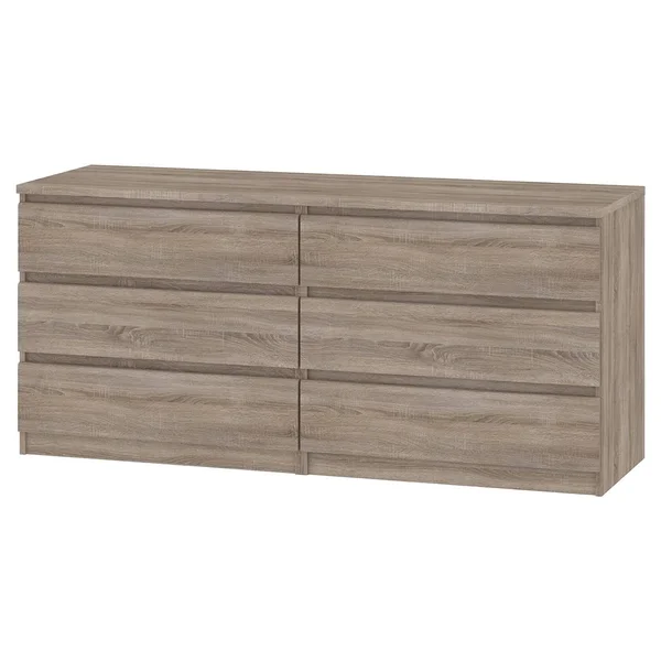 Tvilum Scottsdale 6 Drawer Double Dresser - Truffle