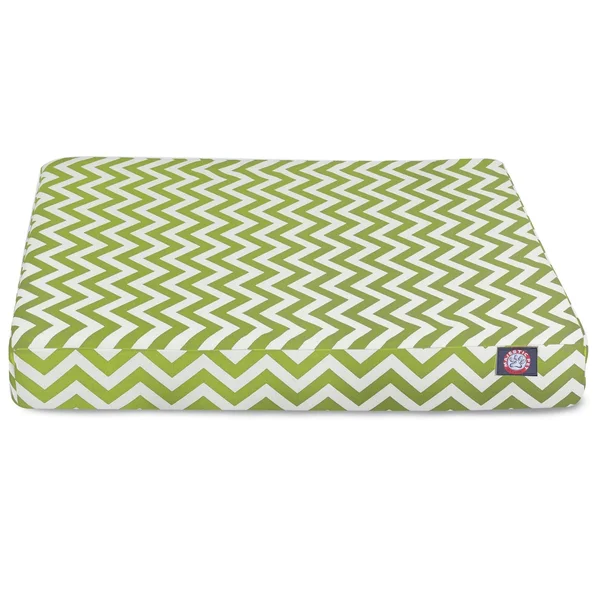 Majestic Pet 78899551430 Teal Chevron Medium Orthopedic Memory Foam Rectangle Dog Bed