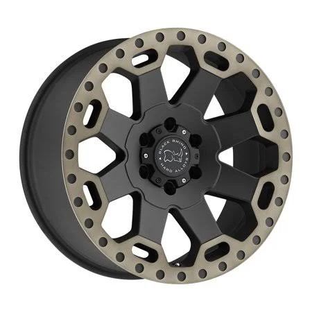 Black Rhino Warlord - 18x8 Wheel with 6x5.5 Bolt Pattern - Matte Black with Machine Dark Tint Lip - 1880WAR356140M12